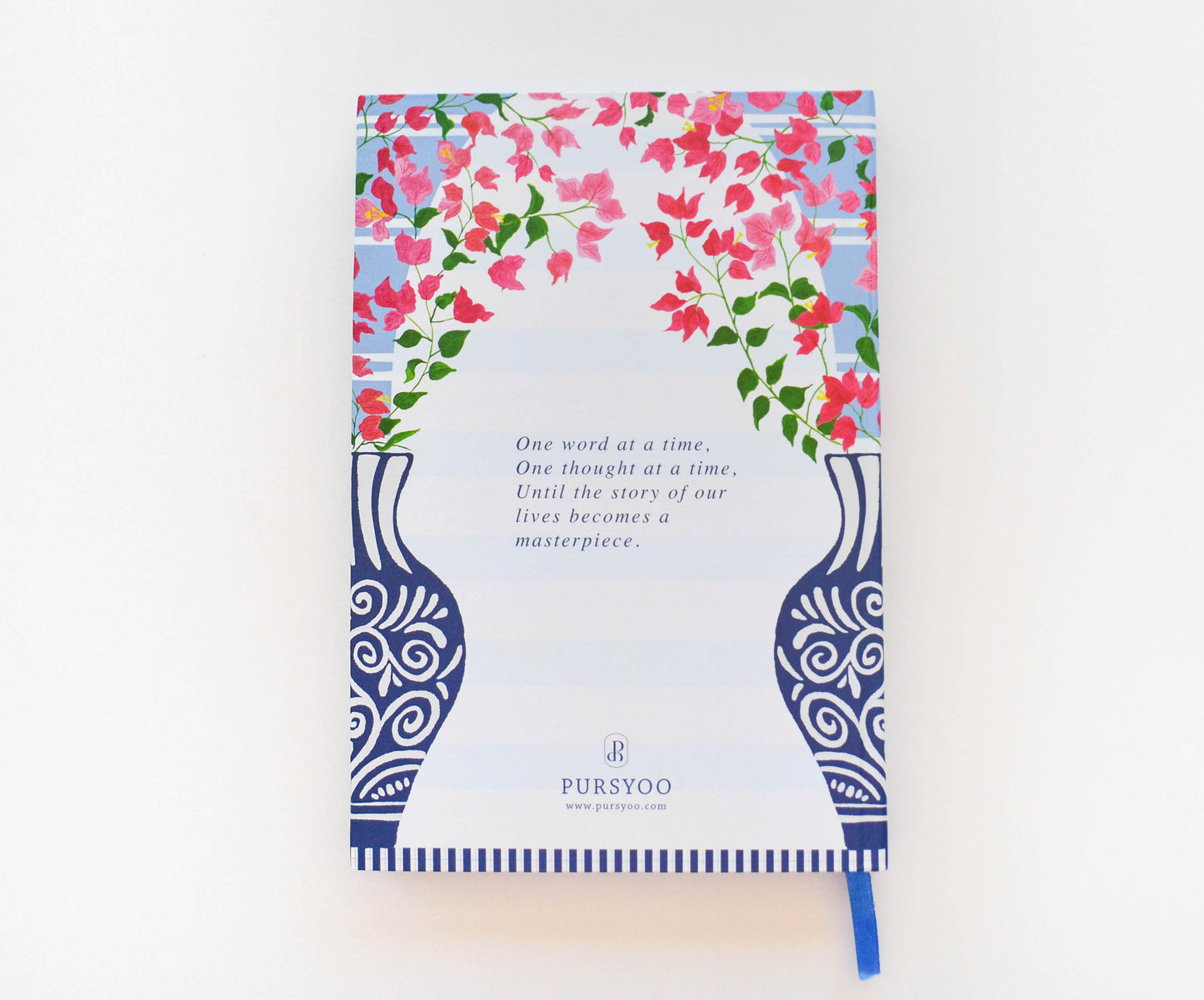 Greek Blossom Hardcover Notebook | Journal | 8.5" L x 5.75" W