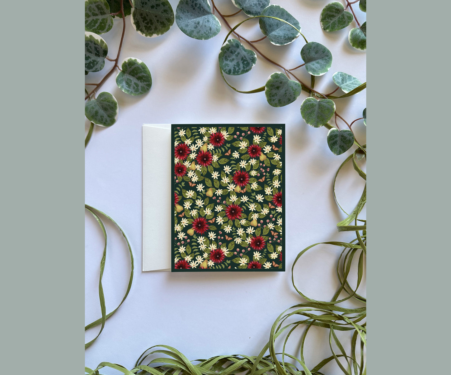 Red Ruby Folded Notecard set of 8 cards