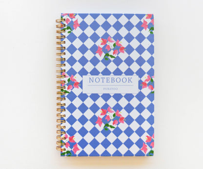 Blue Trellis Spiral Notebook | 8.5" L x 5.5" W