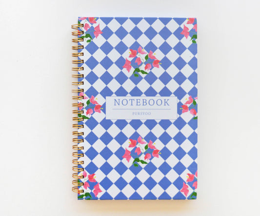 Blue Trellis Spiral Notebook | 8.5" L x 5.5" W