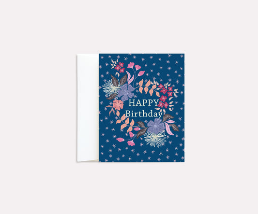 Happy Birthday | Flower shower Greeting Card