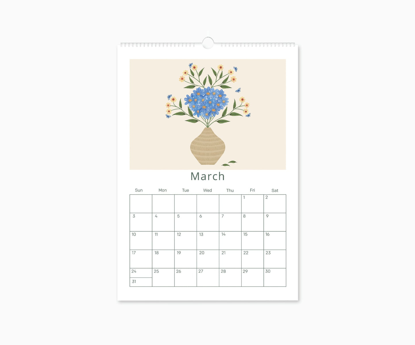 2024 Happy Blooms Appointment Calendar | 16.5"  x 11.7"