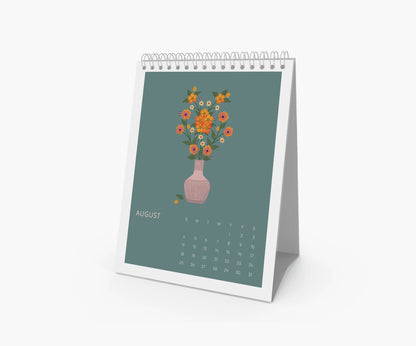 2024 Happy Blooms Desk Calendar |  8" L x 6" W