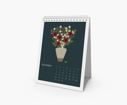 2024 Happy Blooms Desk Calendar |  8" L x 6" W