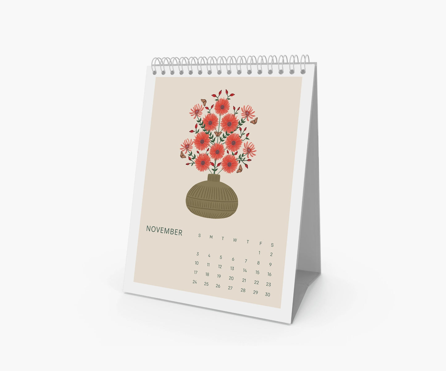 2024 Happy Blooms Desk Calendar |  8" L x 6" W