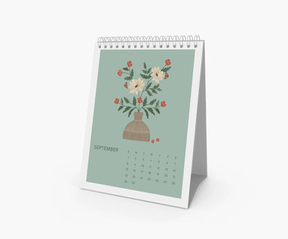 2024 Happy Blooms Desk Calendar |  8" L x 6" W