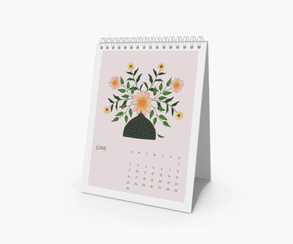 2024 Happy Blooms Desk Calendar |  8" L x 6" W