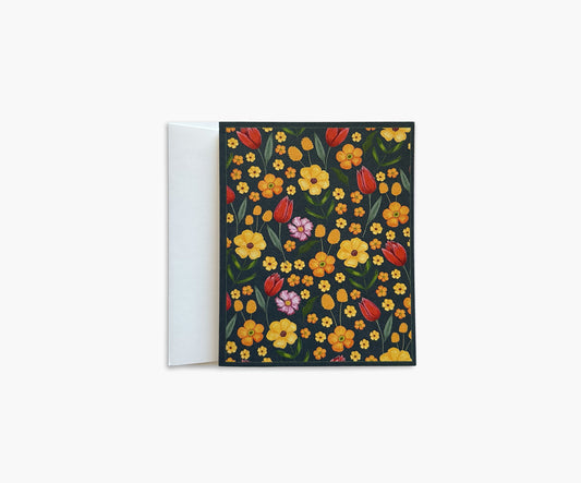 Vibrant colorful floral design notecard set of 8 cards and envelopes . Perfect for any happy occasion and style. Ideal for  thank you notes  , birthdays, celebrations and thoughtful gestures