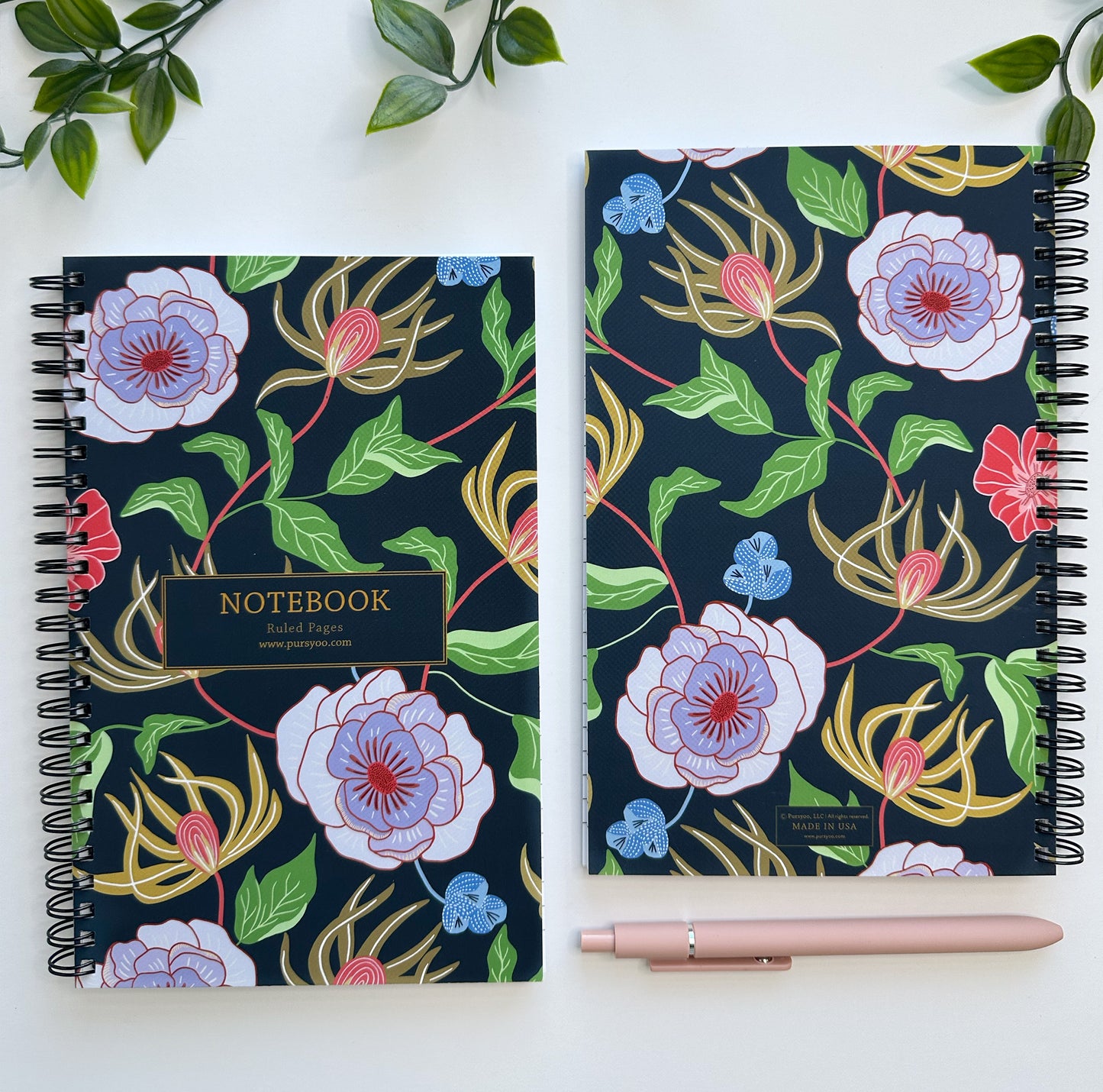 Ideal for both journaling and notetaking , this spiral notebook boasts stunning front and back covers adorned with a luxurious, soft velvety laminate. Whether you're capturing notes or expressing your thoughts, this notebook is the perfect blend of beauty and functionality.