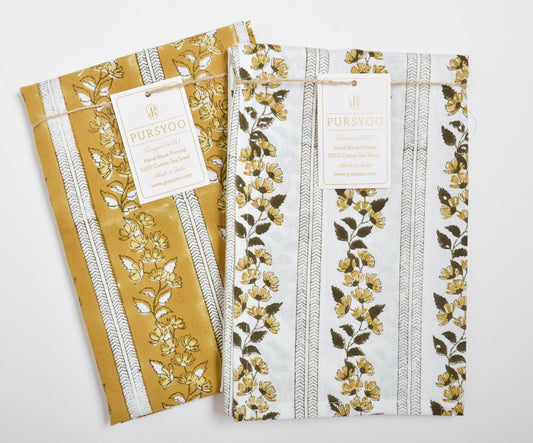 Floret Tea Towel set | set of 2 Tea Towels