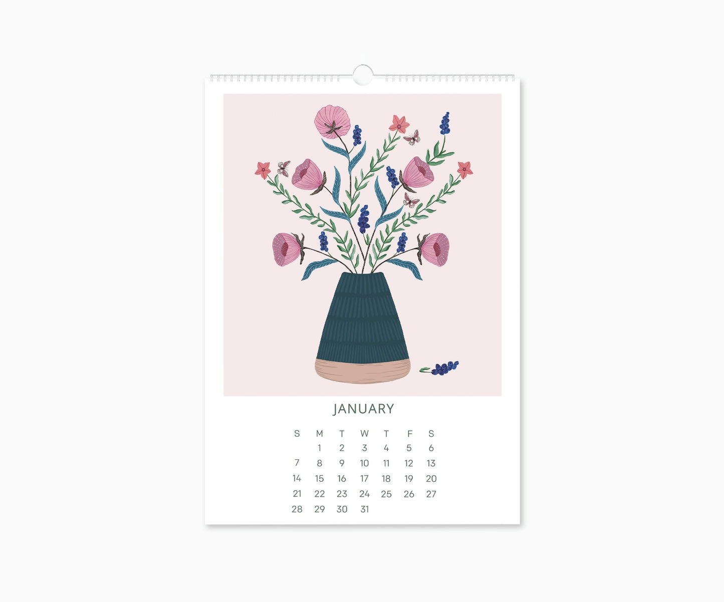 2024 Happy Blooms Wall Calendar | 16.5"  x 11.7"