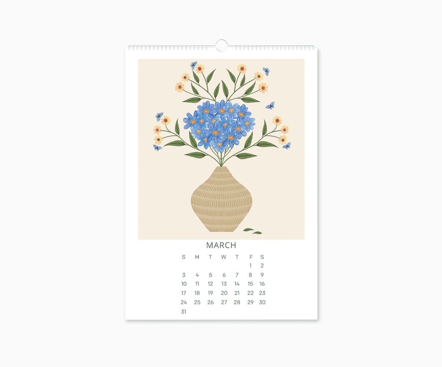 2024 Happy Blooms Wall Calendar | 16.5"  x 11.7"