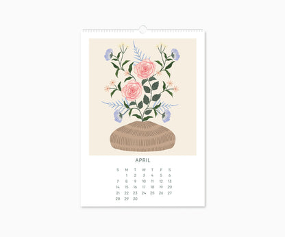 2024 Happy Blooms Wall Calendar | 16.5"  x 11.7"