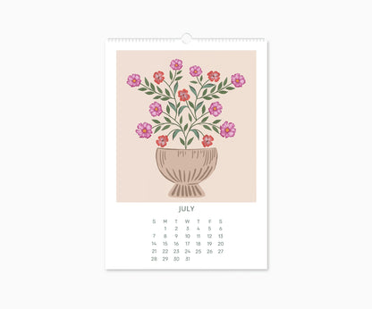 2024 Happy Blooms Wall Calendar | 16.5"  x 11.7"