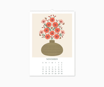 2024 Happy Blooms Wall Calendar | 16.5"  x 11.7"